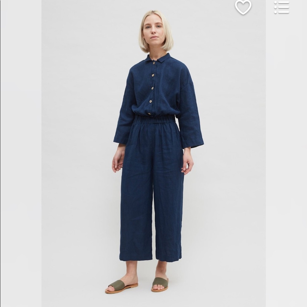 Linenfox navy jumpsuit